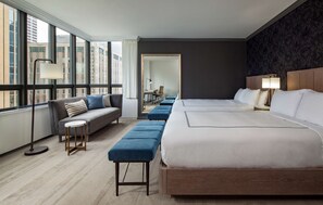 42-inch TV with cable channels, DVD player, pay movies