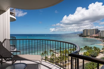 On the beach, surfing at Waikiki Beach Marriott Resort & Spa