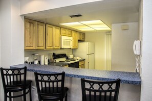 Two Bedroom Villa | Private kitchen | Microwave, coffee/tea maker, eco-friendly cleaning products