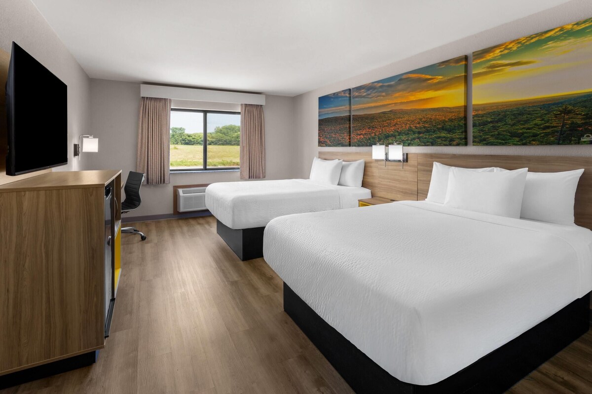 Standard Room, 2 Queen Beds | In-room safe, desk, cribs (surcharge), rollaway beds (surcharge)