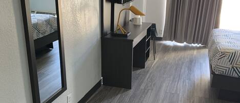 Desk, laptop workspace, free WiFi