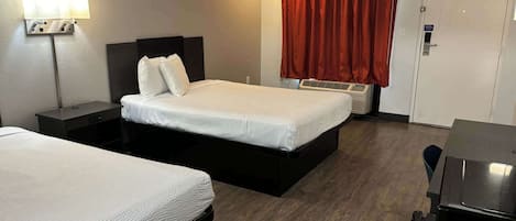 Desk, free WiFi, bed sheets