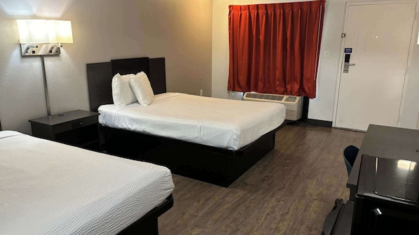 Desk, free WiFi, bed sheets