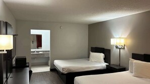 Desk, free WiFi, bed sheets