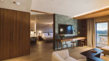 جناح ديلوكس | 1 غرفة نوم وملاءات من القطن المصري وأغطية فراش متميزة وميني بار