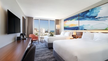 Room, 2 Double Beds, Marina View, Tower | Premium bedding, down comforters, pillowtop beds, in-room safe at B Ocean Resort Fort Lauderdale Beach