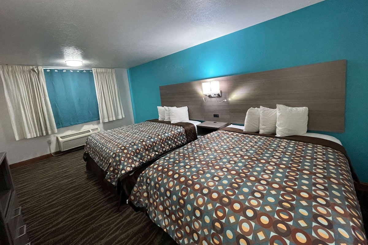 Room, 2 Queen Beds, Non Smoking (Dog Friendly) | Blackout drapes, iron/ironing board, free cribs/infant beds