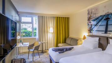 Classic Room, Multiple Beds | In-room safe, desk, laptop workspace, blackout drapes