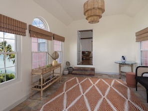 Cottage, 3 Bedrooms, Kitchen (Water View) | Living area | Flat-screen TV