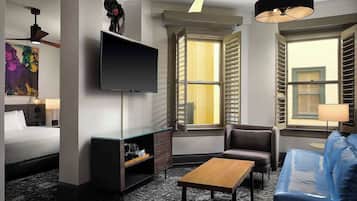 55-inch LED TV with cable channels, TV, iPod dock