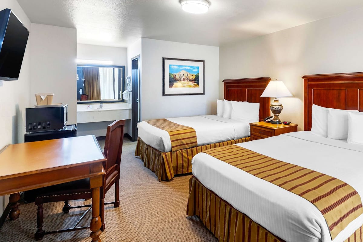 Two Queen Beds, Non-Smoking | 1 bedroom, premium bedding, in-room safe, desk