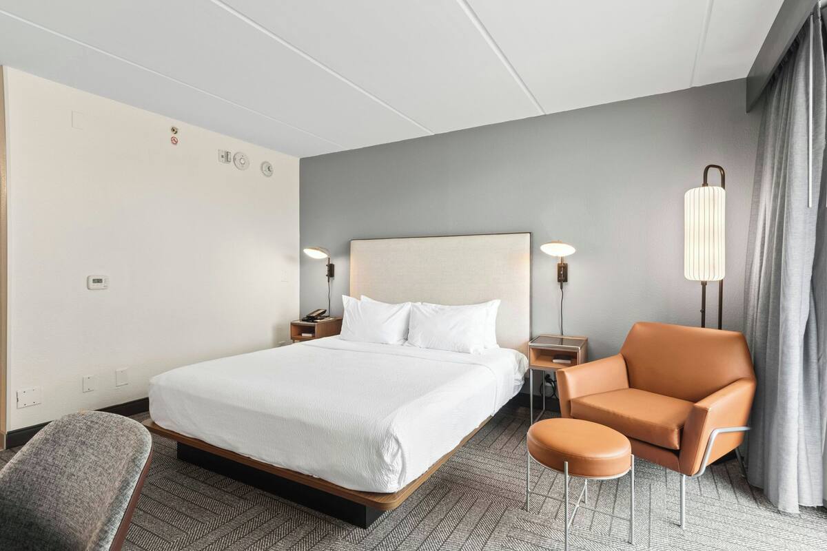 In-room safe, blackout curtains, iron/ironing board