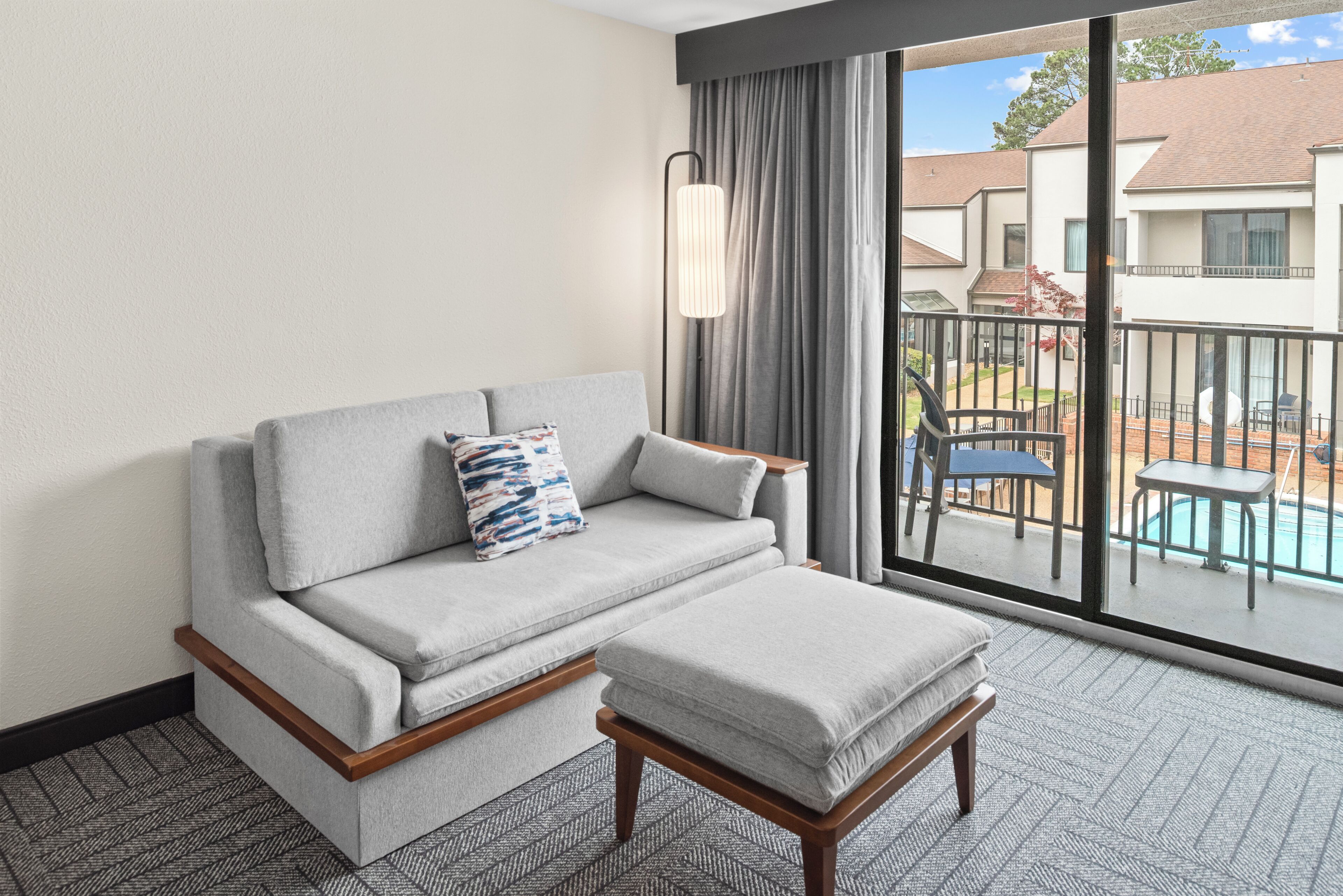 Room, 1 King Bed with Sofa bed (Hearing Accessible) | In-room safe, blackout drapes, iron/ironing board