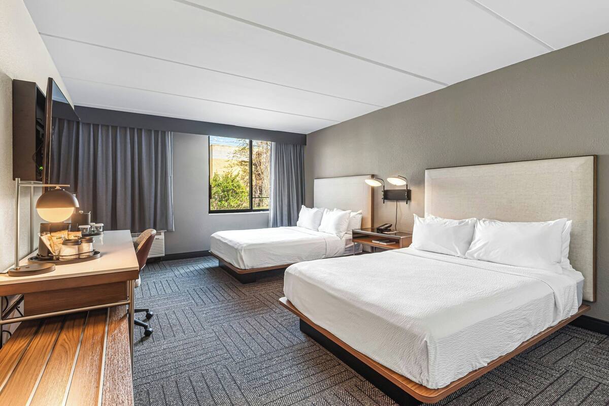 In-room safe, blackout curtains, iron/ironing board