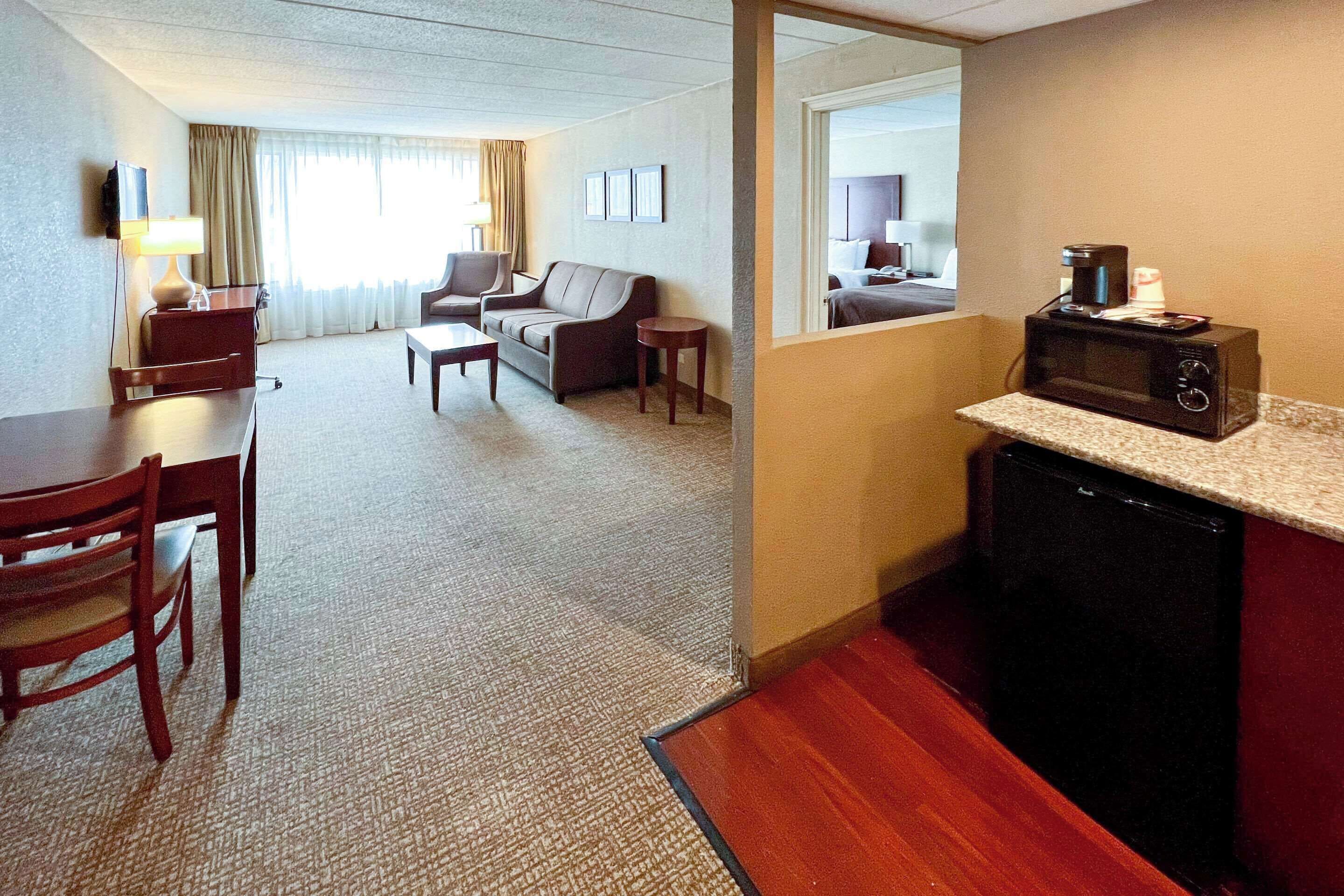 Suite, 2 Queen Beds, Non Smoking | Desk, soundproofing, iron/ironing board, free cots/infant beds