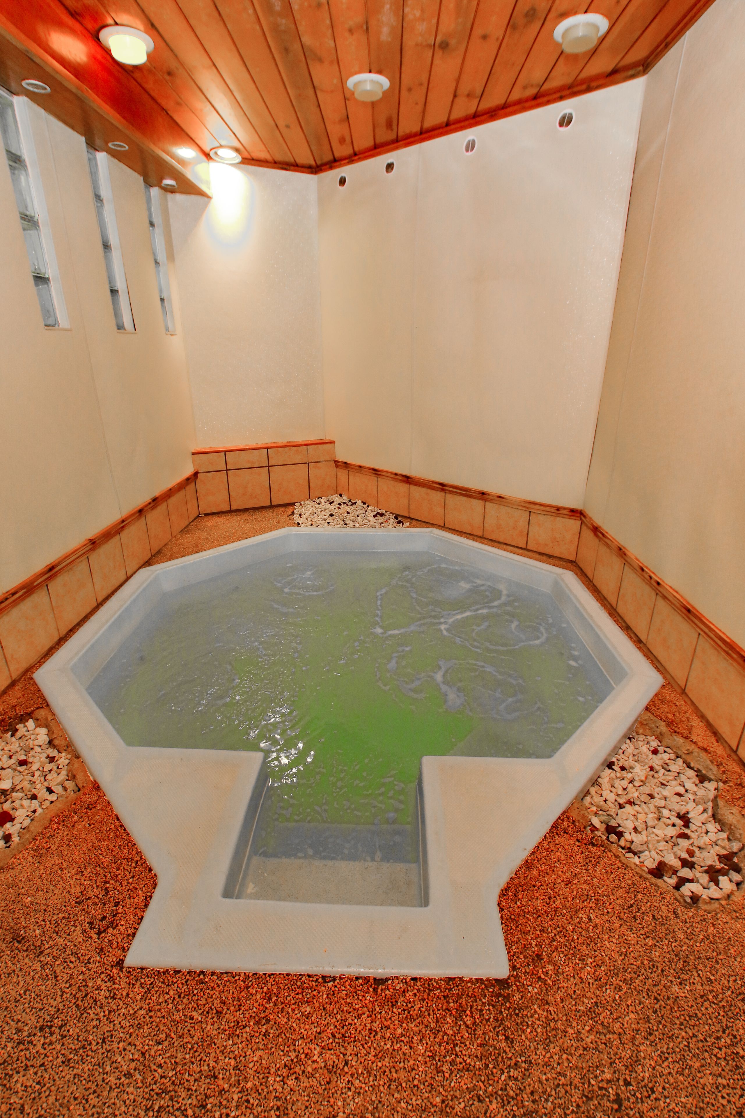 Indoor spa tub