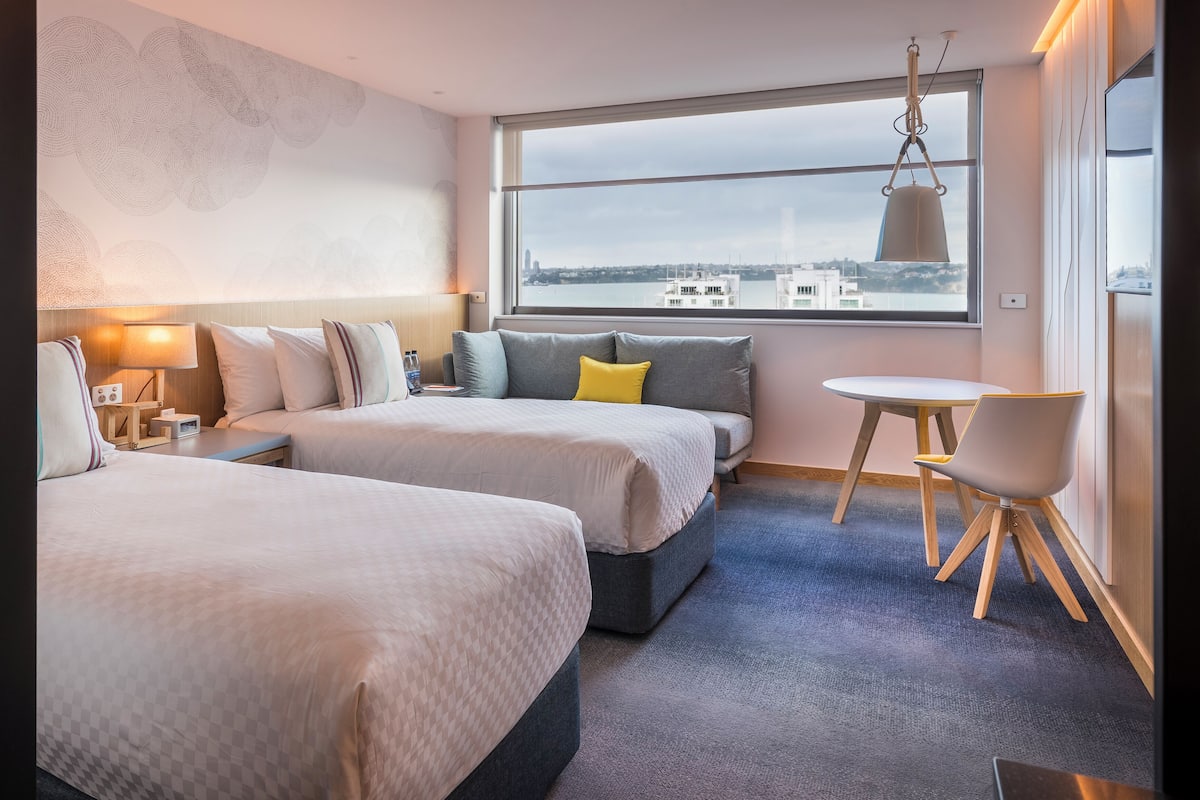 In-room safe, desk, laptop workspace, blackout drapes