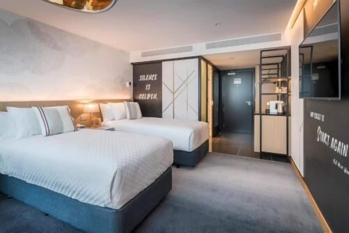 In-room safe, desk, laptop workspace, blackout drapes