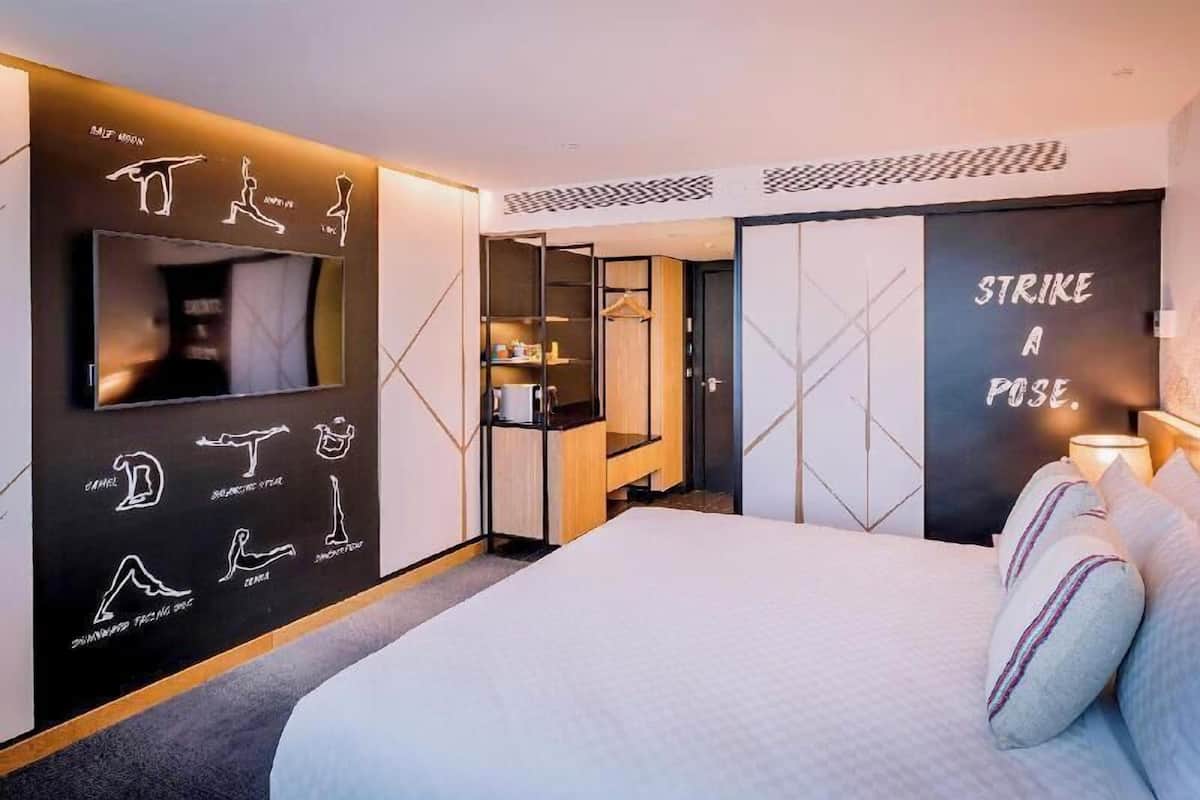 In-room safe, desk, laptop workspace, blackout drapes