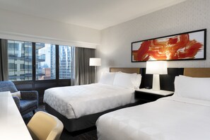 Standard Room, 2 Queen Beds, City View | Premium bedding, in-room safe, desk, laptop workspace