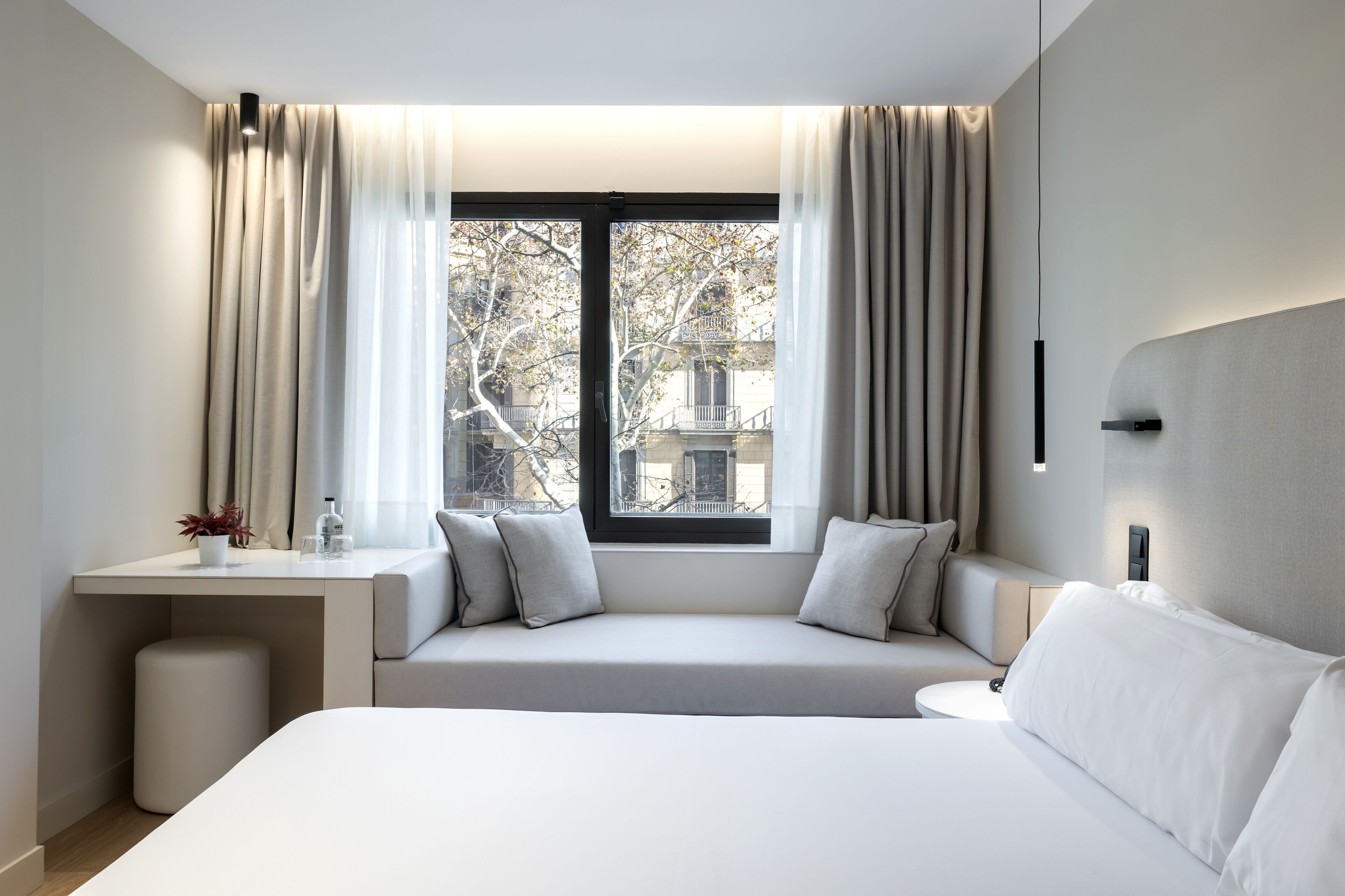 design ramblas view | 1 bedroom, premium bedding, down duvets, pillow-top beds