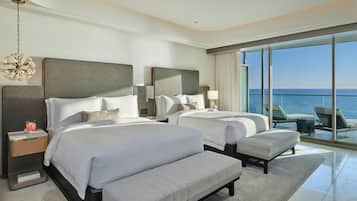 Suite presidencial, 1 cama de matrimonio grande con sofá cama, no fumadores, frente al mar | Minibar, caja fuerte, cortinas opacas y Internet