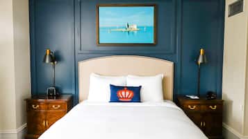 Egyptian cotton sheets, premium bedding, desk, laptop workspace