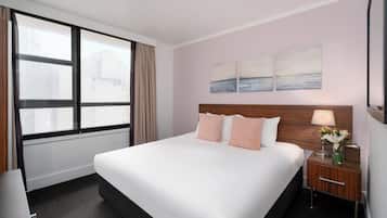 1 dormitorio, ropa de cama de alta calidad, caja fuerte