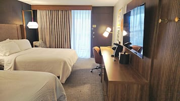 Individually furnished, desk, blackout curtains, iron/ironing board