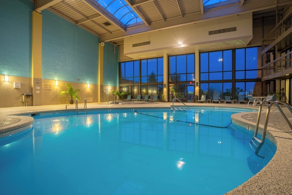 Indoor pool, outdoor pool, open 9:00 AM to 10:00 PM, sun loungers