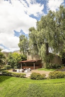 Outdoor banquet area