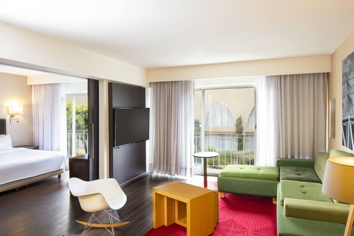 prime suite | hypo-allergenic bedding, in-room safe, desk, blackout curtains