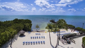 Private beach, beach towels