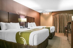 Egyptian cotton sheets, premium bedding, pillow-top beds, desk