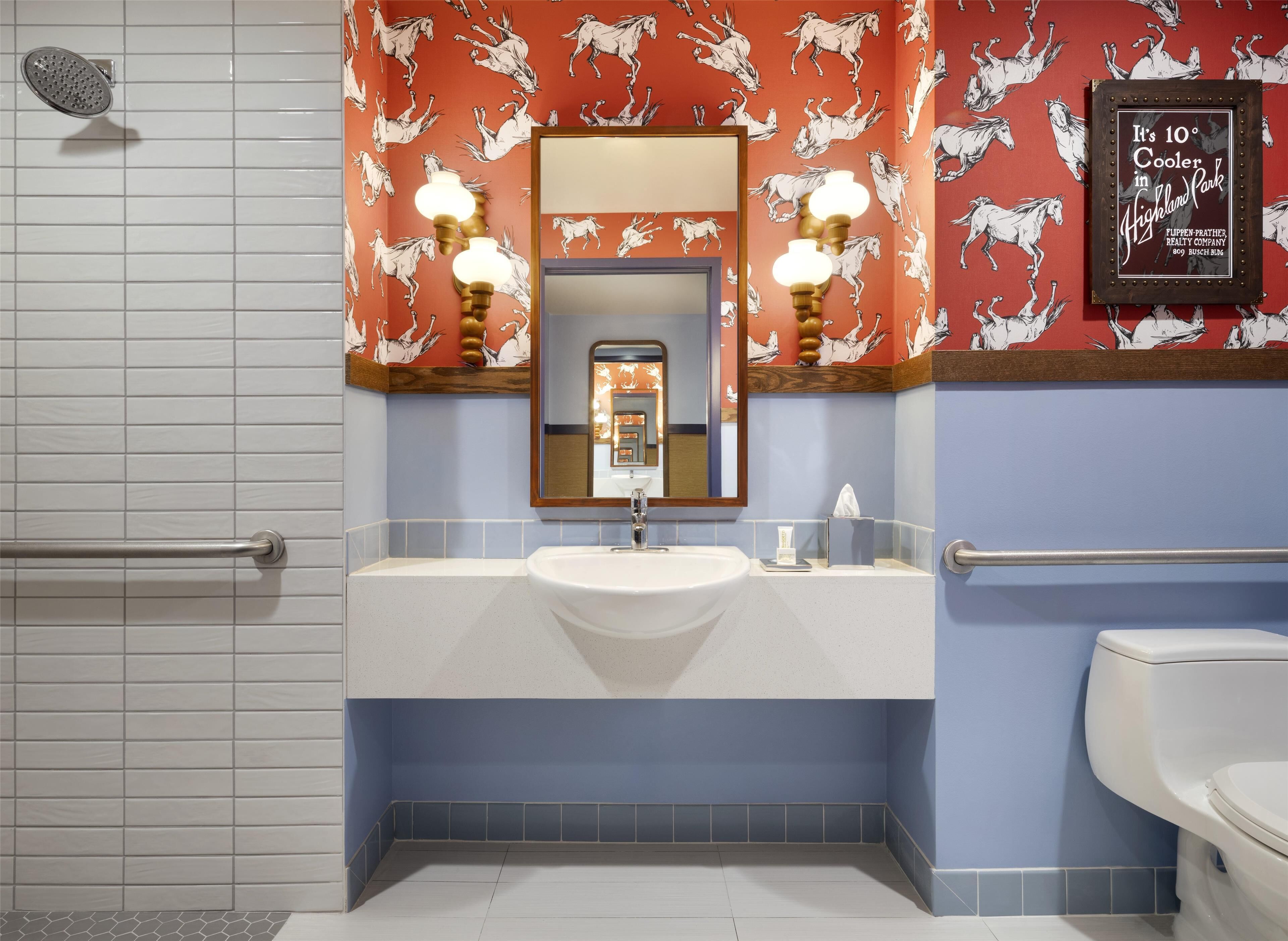 shower, designer toiletries, hair dryer, bathrobes