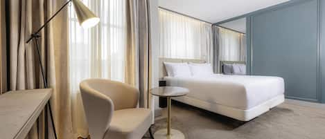 Pillow-top beds, minibar, in-room safe, desk