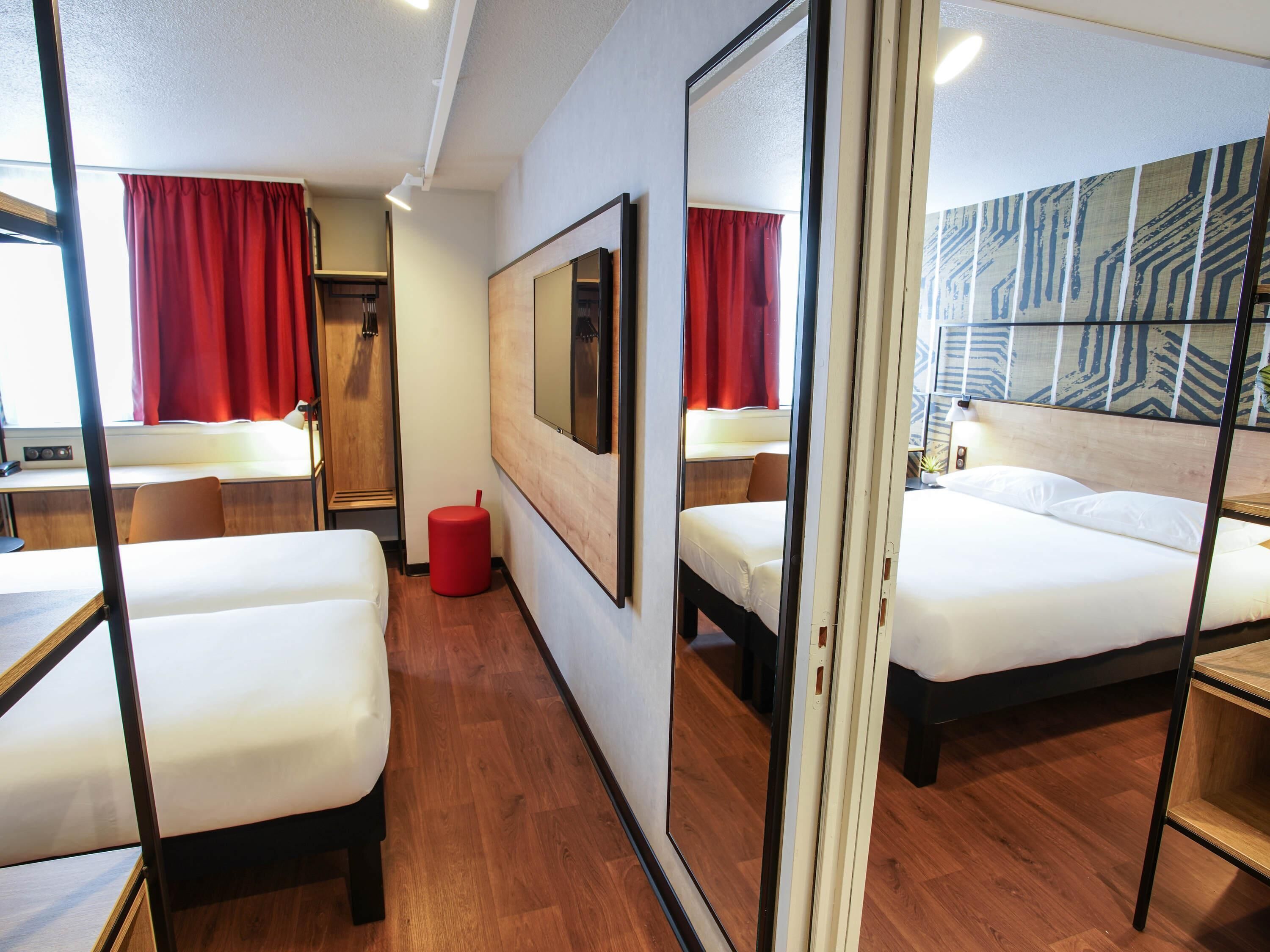 standard suite, 2 double beds | select comfort beds, in-room safe, desk, soundproofing