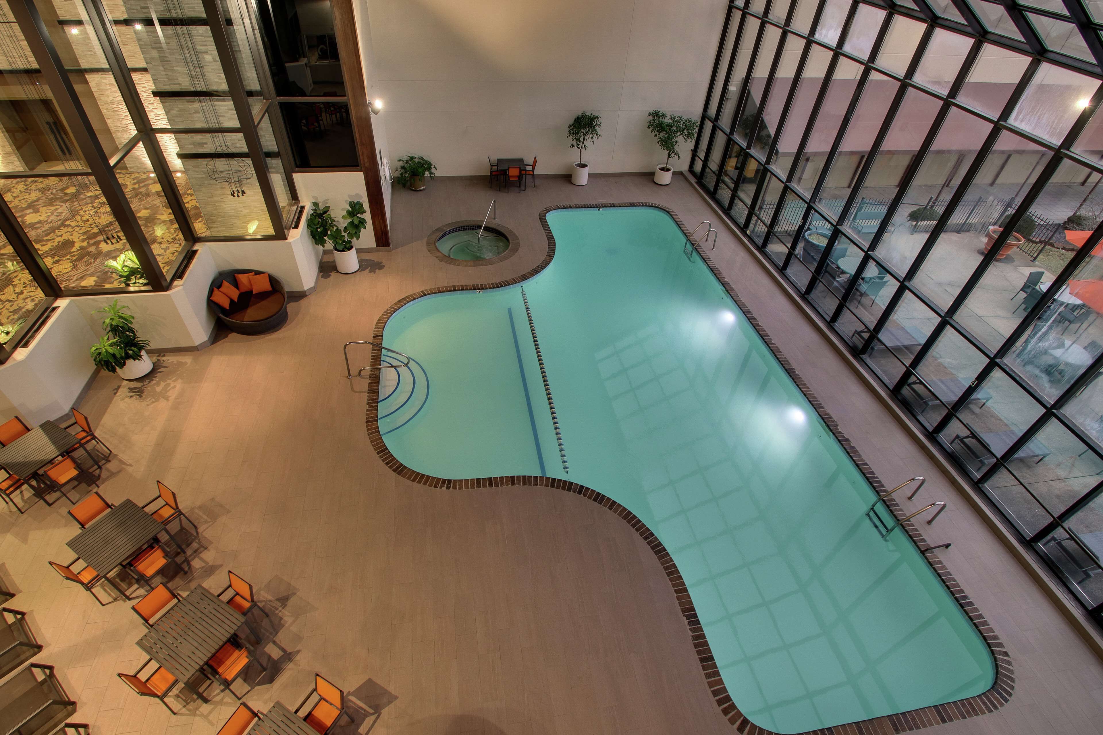 indoor pool, pool loungers