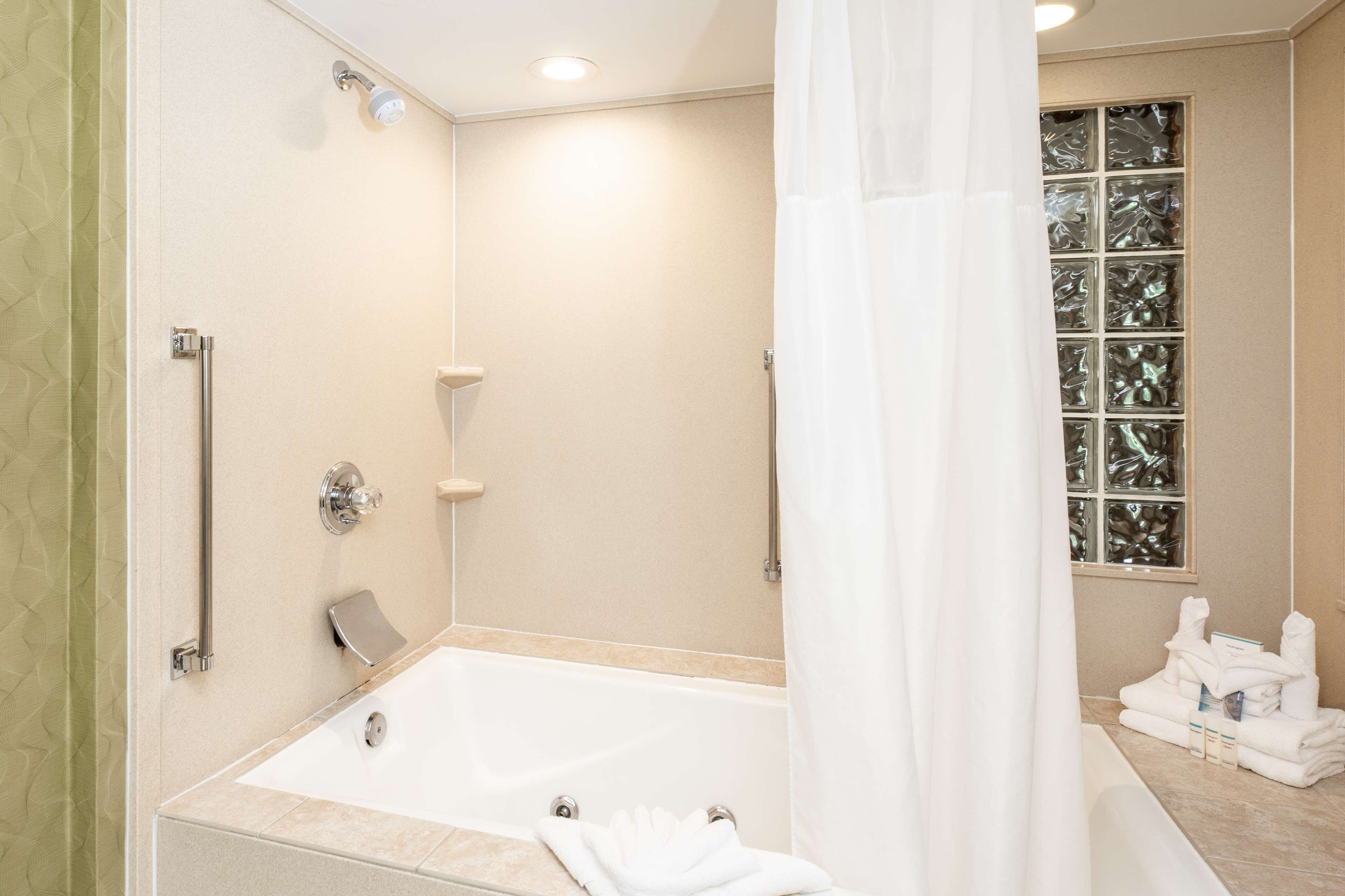 studio suite, 1 king bed, non smoking | bathroom | free toiletries, hair dryer, towels