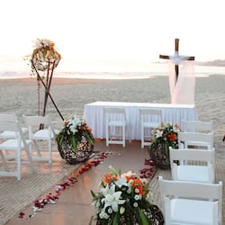 Outdoor banquet area