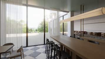 Daily buffet breakfast for a fee