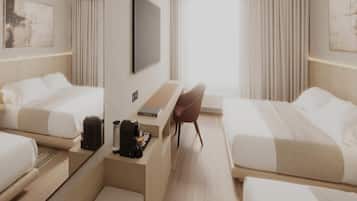 Zimmer, 2 Queen-Betten | Bettwäsche aus ägyptischer Baumwolle, hochwertige Bettwaren