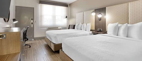 Chambre Standard, 2 lits doubles, accessible aux personnes à mobilité réduite, non-fumeur