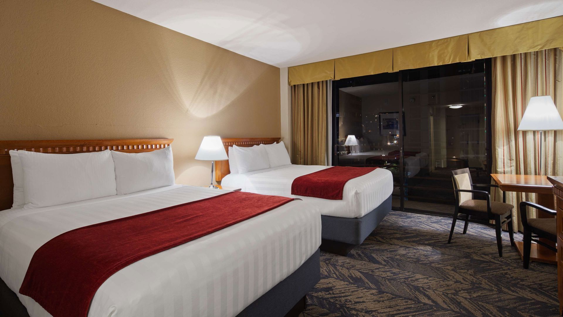 Pillow-top beds, in-room safe, blackout curtains, iron/ironing board
