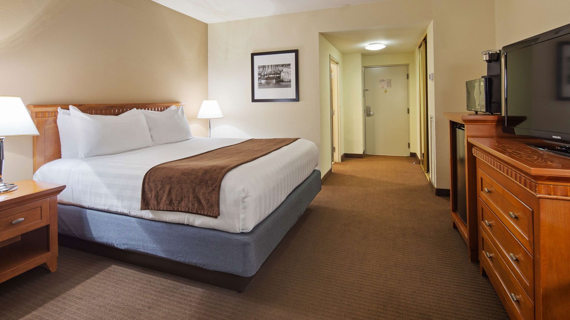 Pillow-top beds, in-room safe, blackout curtains, iron/ironing board