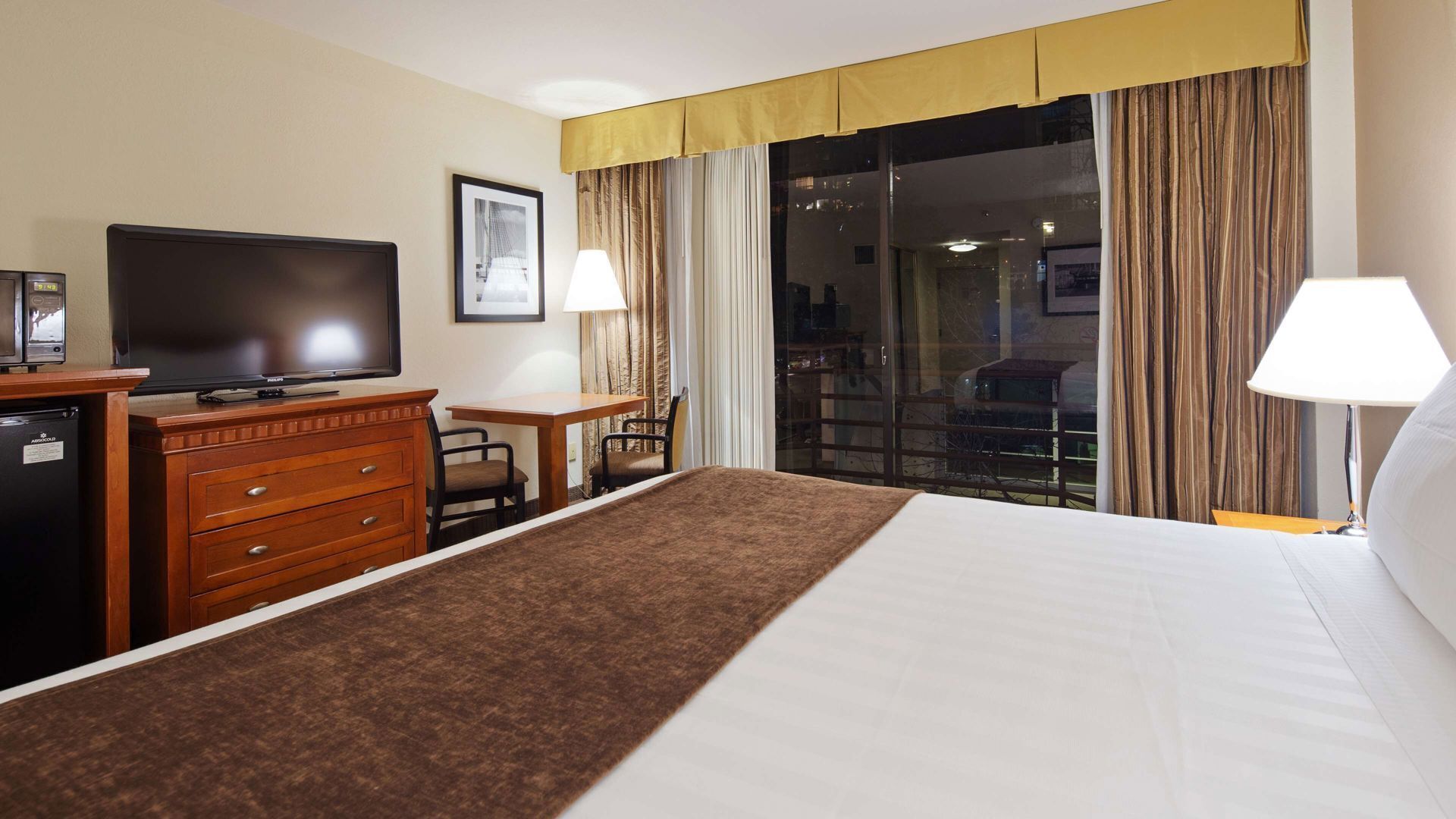 Pillow-top beds, in-room safe, blackout curtains, iron/ironing board