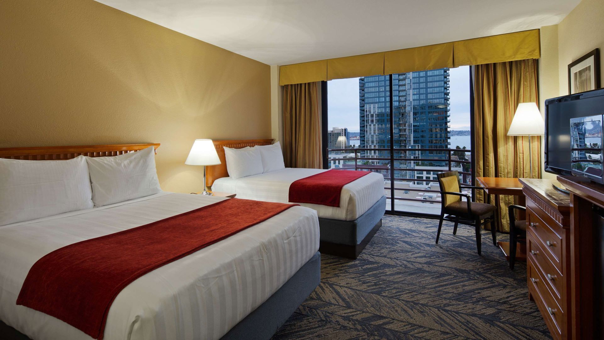 Pillow-top beds, in-room safe, blackout curtains, iron/ironing board