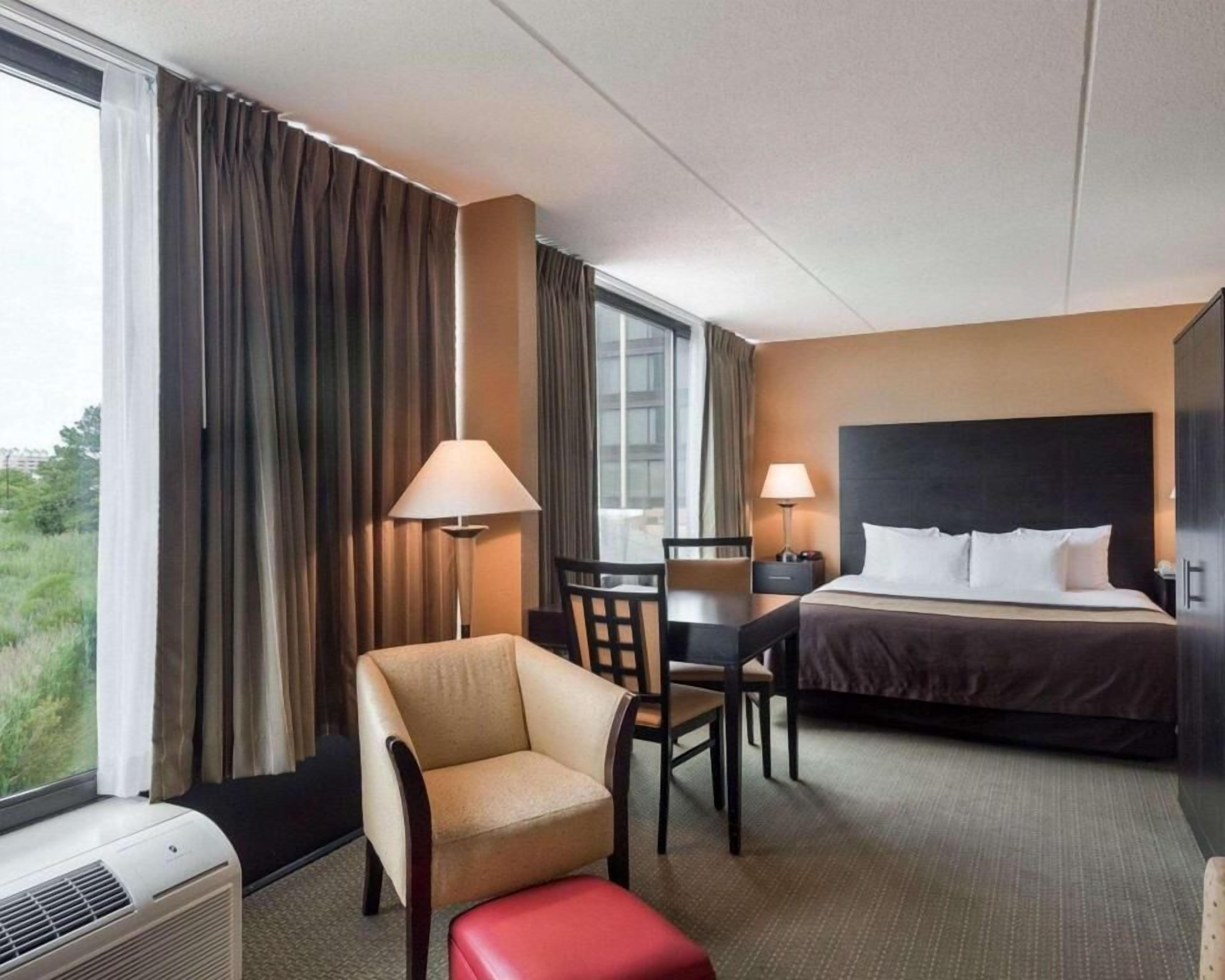 Blackout curtains, iron/ironing board, free cots/infant beds