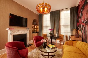 Suite, 2 Bedrooms | Living area | 40-inch LCD TV with satellite channels, TV, pay films - Flemings Mayfair - Small Luxury Hotel of the World (London)