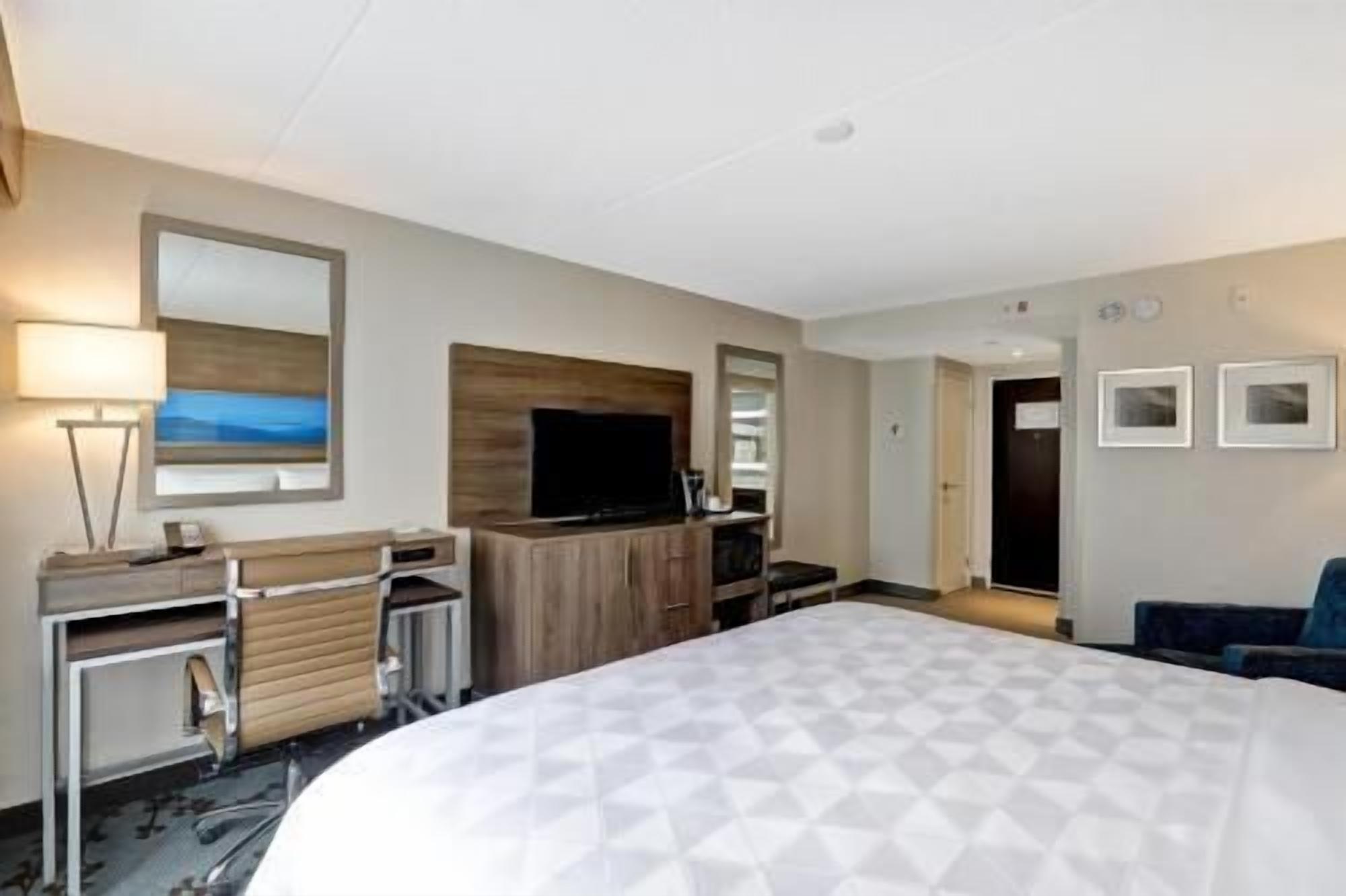 Hypo-allergenic bedding, down duvets, in-room safe, desk